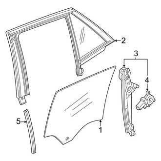 Honda OE - Rear Door - Glass & Hardware