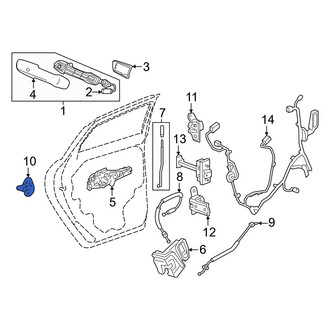 Honda OE - Rear Door Lock Striker Plate