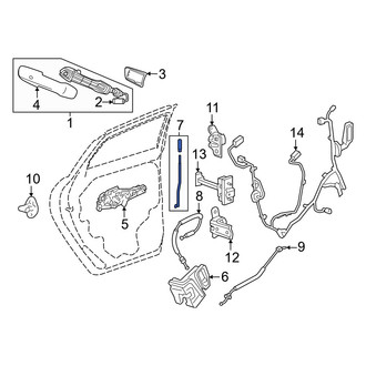 Honda OE - Rear Left Door Lock Operating Rod