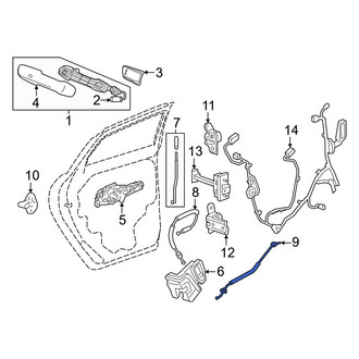 Honda OE - Rear Inner Door Latch Cable