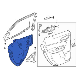 Honda OE - Rear Left Door Water Deflector