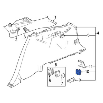 Honda OE - Rear Left 12 Volt Accessory Power Outlet Bracket
