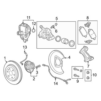 Honda OE - Rear Suspension - Brake Components (FWD)