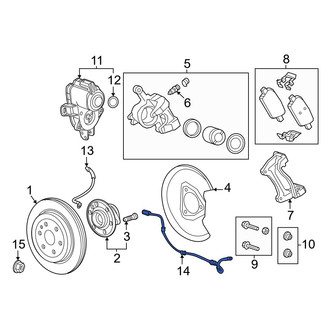 Honda OE - Rear Left ABS Wheel Speed Sensor