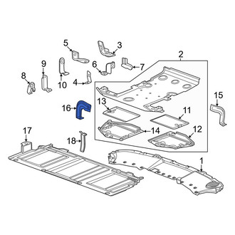 Honda OE - Rear Floor Pan Splash Shield Bracket