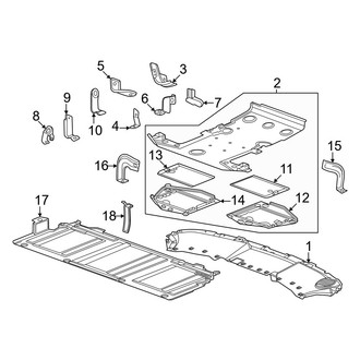 Honda OE - Rear Body & Floor - Under Cover & Splash Shields (Elite / EX / Touring AWD)