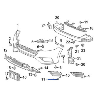 Honda OE - Front Right Bumper Trim