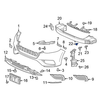 Honda OE - Front Bumper Impact Bar Bolt