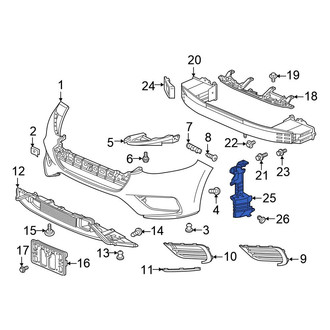 Honda OE - Front Left Radiator Support Air Duct