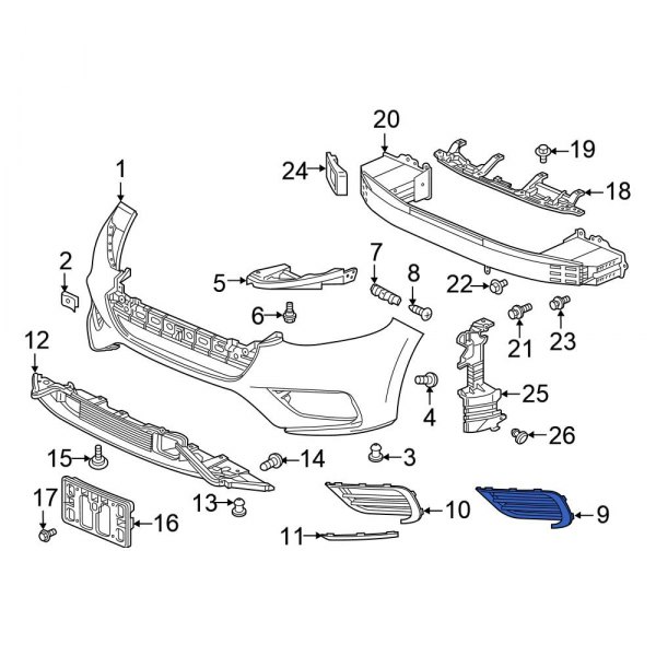 Bumper Cover Spacer Panel