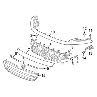 Honda OE - Front Bumper & Grille - Grille & Components