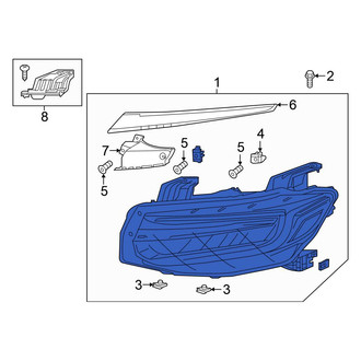 Honda OE - Front Left Headlight Assembly