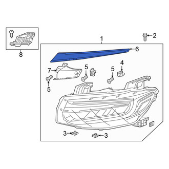 Honda OE - Front Left Headlight Molding