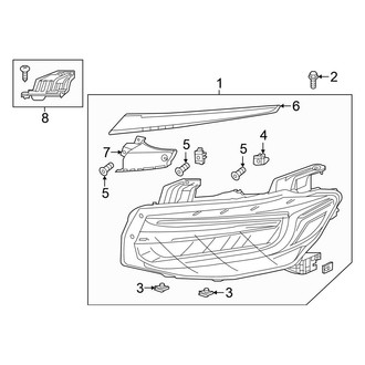 Honda OE - Front Lamps - Headlamp Components