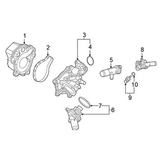 Honda OE - Cooling - Water Pump (Engine), (EX / LX / Touring)