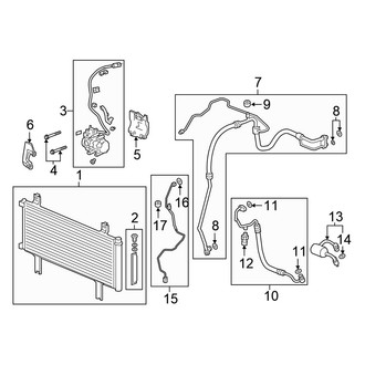 Honda OE - Air Conditioner & Heater - Condenser, Compressor & Lines