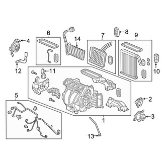 Honda OE - Air Conditioner & Heater - Evaporator & Heater Components