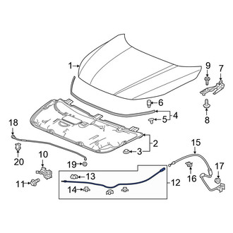 Honda OE - Front Hood Release Cable
