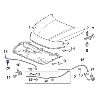 Honda OE - Hood Prop Rod Retainer