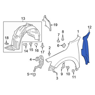 Honda OE - Front Right Fender Insulator