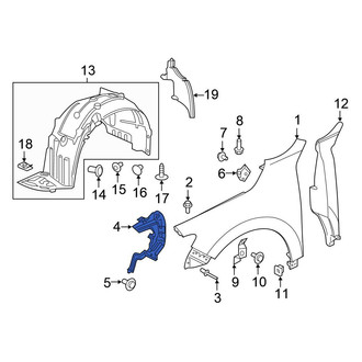 Honda OE - Left Fender Bracket