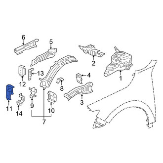 Honda OE - Right Frame Side Member Reinforcement Bracket