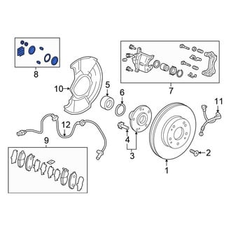 Honda OE - Front Disc Brake Caliper Seal Kit
