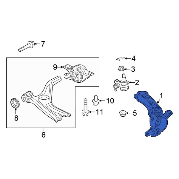 Honda OE 51211TBCA01 Right Steering Knuckle