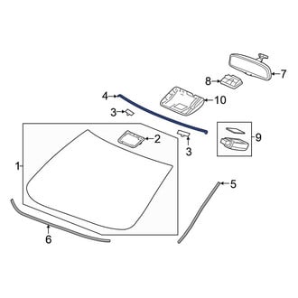 Honda OE - Front Upper Windshield Molding