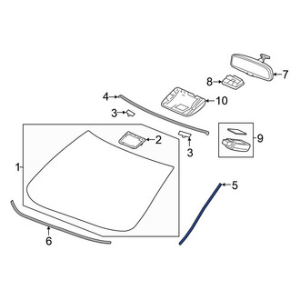 Honda OE - Front Center Windshield Molding