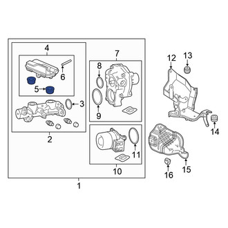 Honda OE - Brake Master Cylinder Reservoir Grommet