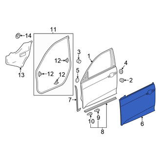 Honda OE - Front Left Outer Door Outer Panel