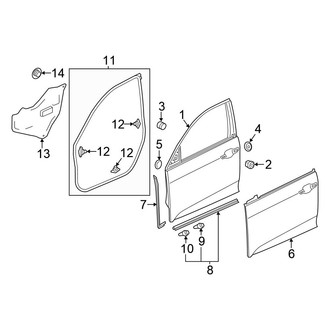 Honda OE - Front Door - Door & Components