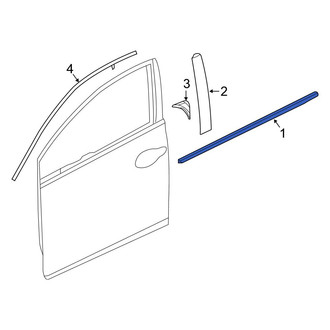 Honda OE - Front Left Door Belt Molding