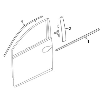 Honda OE - Front Door - Exterior Trim