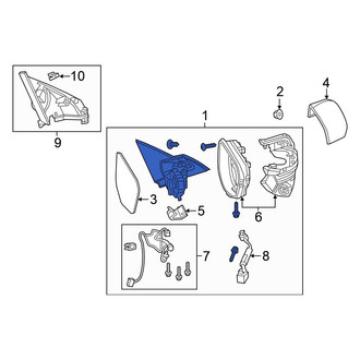 Honda OE - Front Right Door Mirror