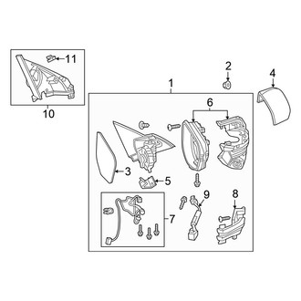 Honda OE - Front Door - Outside Mirrors (With Signal Lamps)