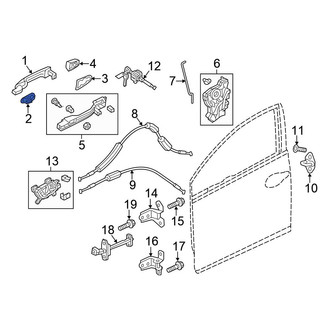 Honda OE - Rear Left Exterior Door Handle Gasket