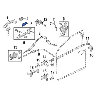 Honda OE - Front Left Exterior Door Handle Cover Gasket