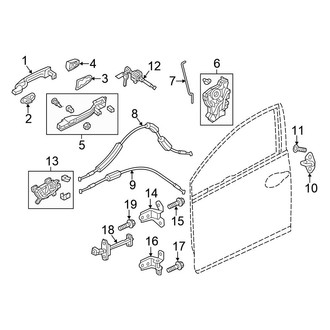 Honda OE - Front Door - Lock & Hardware