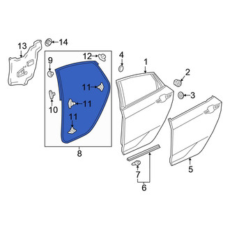 Honda OE - Rear Right Outer Door Seal