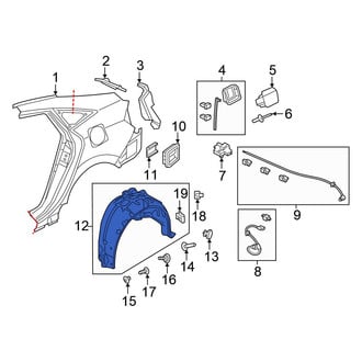 Honda OE - Rear Left Quarter Panel Splash Shield