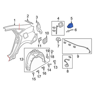 Honda OE - Rear Fuel Filler Door