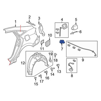 Honda OE - Rear Fuel Filler Door Lock Actuator