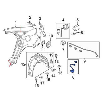 Honda OE - Rear Fuel Filler Door Switch