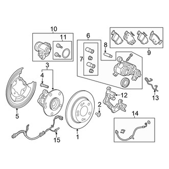Honda OE - Rear Suspension - Brake Components