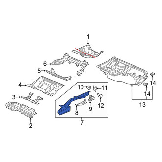Honda OE - Rear Left Frame Side Member Assembly