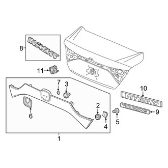 Honda OE - Trunk Lid - Exterior Trim