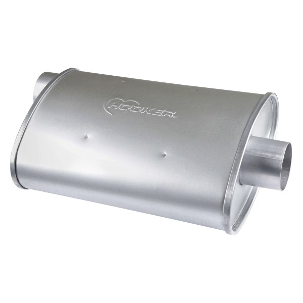 Hooker® - Competition™ Aluminized Steel Oval Turbo Silver Exhaust Muffler