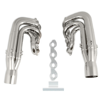 Hooker® - RacingHeart™ 3-Step Dragster Mild Steel Chrome Long Tube Exhaust Headers